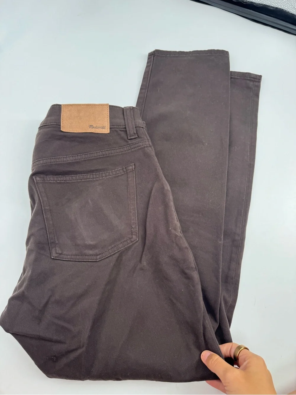 Madewell Rich Brown Athletic Slim Fit Jeans Earthcore Casual Cotton Stretch W30